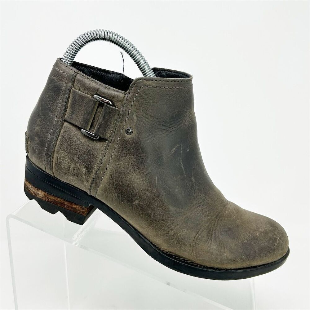 Sorel Lolla Women's Ankle Bootie Taupe Brown Gray Waterproof Size 7.5 Casual